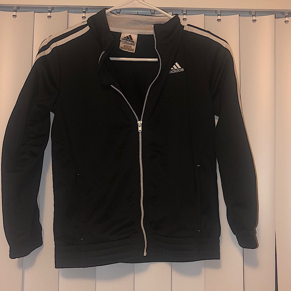 Adidas throw over sweater with no hood